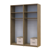 Kleiderschrank mit Aufsatz Doros Rondi Artisan Eiche/Kaschmir 2+2 Türen 164x52x236 (42005664)