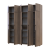 Kleiderschrank mit Regalen und Aufsatz Doros Kasper Cremona Cannolo 2+3 Türen 225x48x245 (42005553)