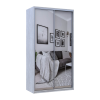 Kleiderschrank Doros City Light Natti Luc Schiebetüren mit Spiegel 150x45x225 (80736516)