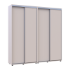 Kleiderschrank Doros Sigma Slim Schiebetüren Kaschmir 2+2 Türen 210x45x214.4 (42005588)