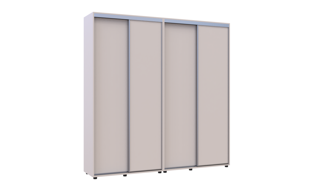 Kleiderschrank Doros Sigma Slim Schiebetüren Kaschmir 2+2 Türen 210x45x214.4 (42005588)