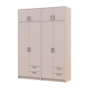 Kleiderschrank mit Aufsatz Doros Rondi Kaschmir 2+2 Türen 164x52x236 (42005628)