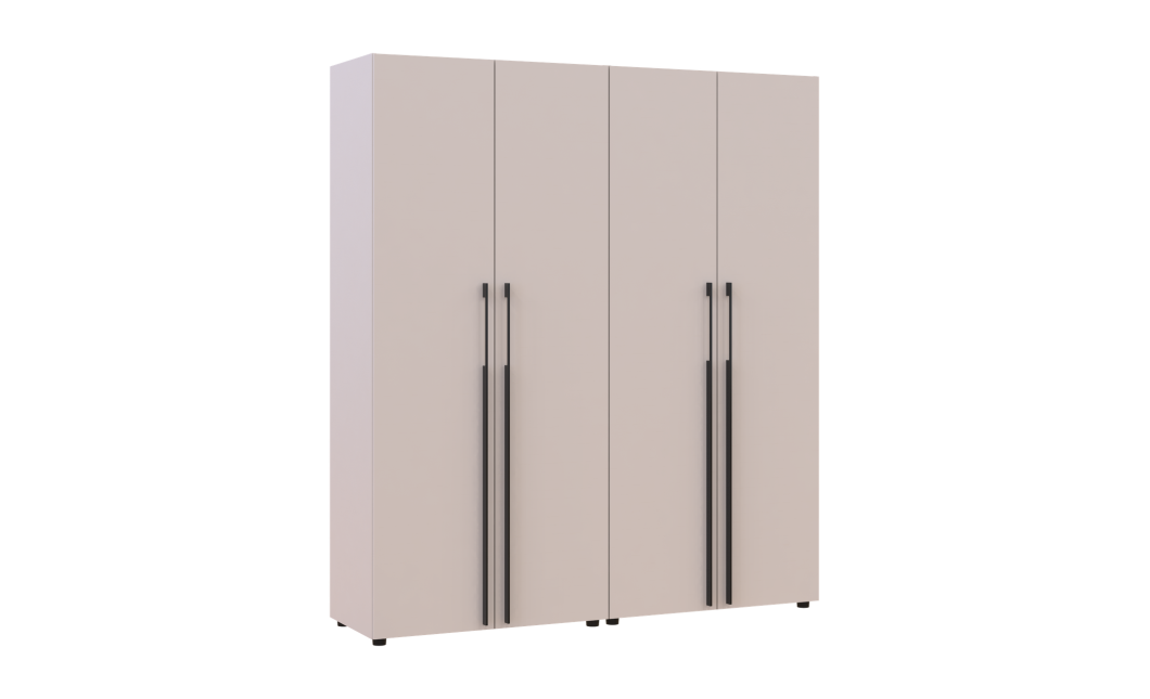 Kleiderschrank mit Regalen und Schubladen Doros Kasper Kaschmir 2+2 Türen 180x48x204 (42005534)