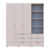 Kleiderschrank Doros Gelar Kaschmir 3 Türen Säulenschrank 176,2x49,5x203,4 (42005175)