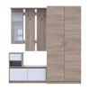 Flurmöbel Set Bela + Kleiderschrank Promo Sonoma Eiche/Weiß 190x48x204 (42005327)