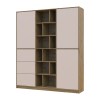 Kleiderschrank Doros Morgan Artisan Eiche/Kaschmir /Schubladen 180x40x210 (44900409)