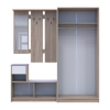 Flurmöbel Set Bela + Kleiderschrank Promo Sonoma Eiche/Weiß 190x48x204 (42005327)