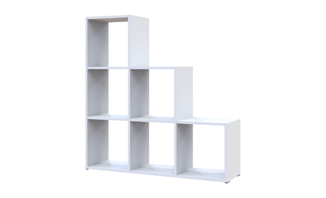 Regalsystem Doros Step 3x3 Weiß offen 102,6x28,8x106,1 (41516161)