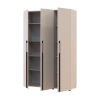 Kleiderschrank mit Regalen Doros Kasper Kaschmir 3 Türen 135x48x204 (42005559)