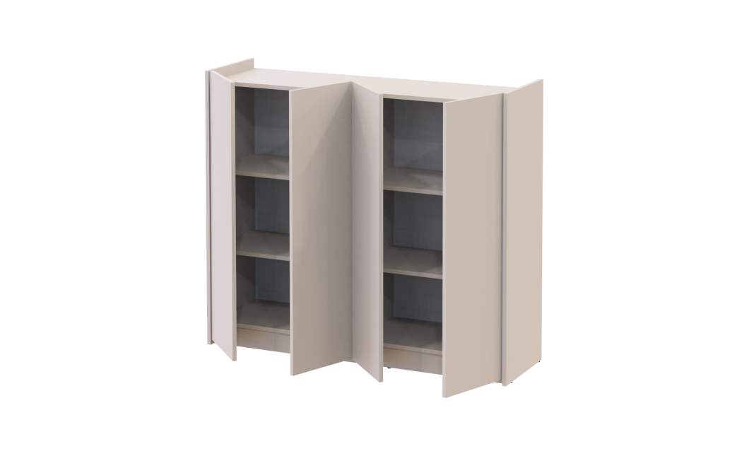 Kommode Doros Kassel Kaschmir 4 Türen 128x40x110 (41516213)