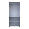 Kleiderschrank Doros Thorn Natti Kiefer/Weiß 2 Türen Kleiderstange 90x51,6x200 (44900459)