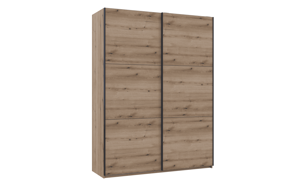 Kleiderschrank Doros G-Caiser Schiebetüren Ewok Eiche 2 Türen 180x60x240 (80737748)