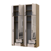 Kleiderschrank mit Spiegel und hohem Aufsatz Doros Rondi Artisan Eiche/Kaschmir 2+2 Türen 164x52x260 (42005677)