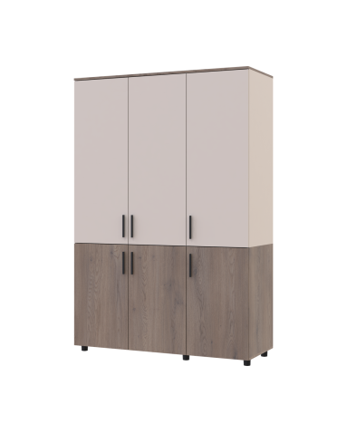 Kleiderschrank Doros Thorn Cremona Cannolo/Kaschmir 3 Türen Kleiderstange 135x51,6x200 (44900499)