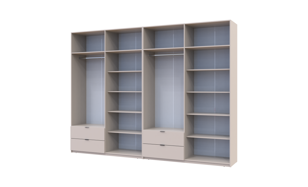 Kleiderschrank-Set Doros Lukas Kaschmir 4+4 Türen 320x50x240 (42005128)