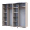 Kleiderschrank Doros Sigma Slim Schiebetüren Kaschmir 2+2 Türen 230x60x214.4 (42005593)