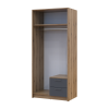 Kleiderschrank Doros Rondi mit Drehtüren Artisan Eiche / Graphitgrau 2 Türen 82x52x195 (80737804)
