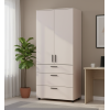 Kleiderschrank Doros Thorn Kaschmir 2 Türen 3 Schubladen Kleiderstange 90x51,6x200 (44900449)