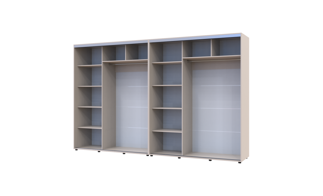 Kleiderschrank Doros Sigma Slim Schiebetüren Kaschmir 2+2 Türen 340x60x214.4 (42005615)