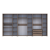 Kleiderschrank mit Regalen und Schubladen Doros Kasper Cremona Cannolo 3+3+3 Türen 405x48x204 (42005735)