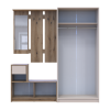 Flurmöbel Set Bela + Kleiderschrank Promo Eiche Evok/Kaschmir 190x48x204 (42005330)