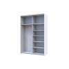Kleiderschrank Doros G-Caiser Schiebetüren Weiß mit Spiegel 160x60x240 (42002103)