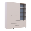Kleiderschrank Doros Gelar Kaschmir 3 Türen Säulenschrank 176,2x49,5x203,4 (42005175)