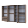 Kleiderschrank mit Regalen und Schubladen Doros Kasper Cremona Cannolo 2+3+2 Türen 315x48x204 (42005739)