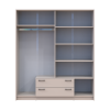 Kleiderschrank Doros Rondi mit Drehtüren Kaschmir 4 Türen 160x52x195 (80738477)