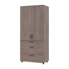 Kleiderschrank Doros Thorn Cremona Cannolo 2 Türen 3 Schubladen Kleiderstange 90x51,6x200 (44900429)