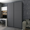 Kleiderschrank Doros G-Caiser Schiebetüren Graphitgrau 2 Türen 180x60x240 (42005089)