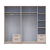 Kleiderschrank Doros Rondi Kaschmir 2+3 Türen 203x52x195 (42005618)