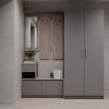 Flurmöbel Set Bela + Kleiderschrank Promo Cremona Cannolo/Grau 190x48x204 (42005331)