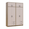 Kleiderschrank mit Aufsatz Doros Rondi Artisan Eiche/Kaschmir 2+2 Türen 164x52x236 (42005664)