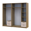 Kleiderschrank Doros Rondi Artisan Eiche/Kaschmir 2+3 Türen 203x52x195 (42005654)