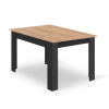 Essgruppe: Tisch NP 120x80 Craft / Schwarz + 4 Stühle MARK Weiß (100408164)