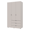 Kleiderschrank Doros Gelar mit Drehtüren Kaschmir 3 Türen 116,2x49,5x203,4 (80737633)