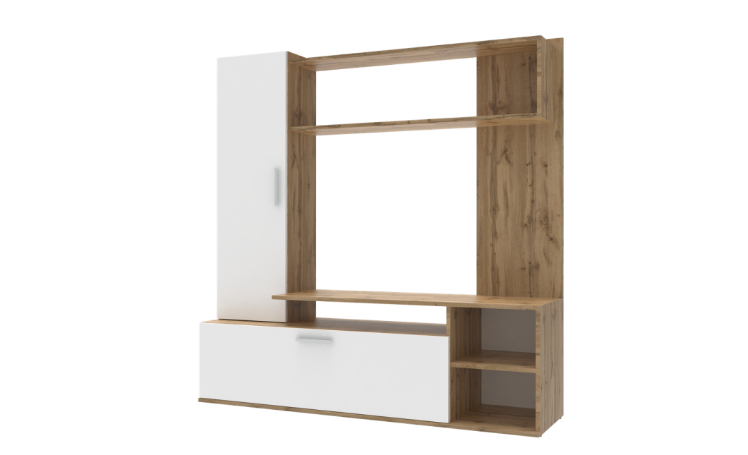 Kleiderschrank Doros Kona Tahoe/Weiß 151x40x147 (44900388)