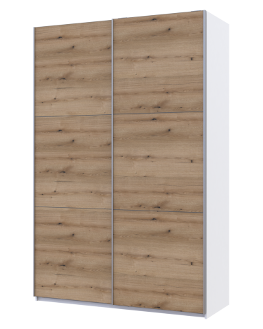 Kleiderschrank Doros G-Caiser Schiebetüren Weiß Ewok Eiche 2 Türen 160x60x240 (42005073)