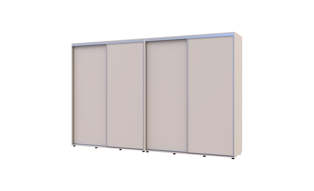 Kleiderschrank Doros Sigma Slim Schiebetüren Kaschmir 2+2 Türen 340x60x214.4 (42005615)