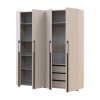 Kleiderschrank mit Regalen und Schubladen Doros Kasper Kaschmir 2+2 Türen 180x48x204 (42005534)
