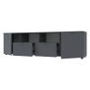 Kommode Doros Ron 4 Graphitgrau 2 Türen 2 Schubladen 180x38x50 (44900234)