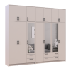 Kleiderschrank mit Spiegel und hohem Aufsatz Doros Rondi Kaschmir 3+4 Türen 281x52x260 (42005649)