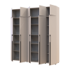 Kleiderschrank mit Regalen und Aufsatz Doros Kasper Kaschmir 2+3 Türen 225x48x245 (42005552)