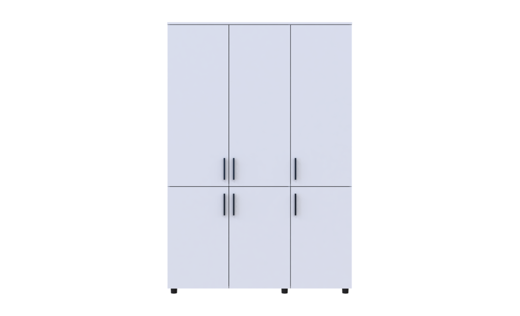 Kleiderschrank Doros Thorn Weiß 3 Türen Kleiderstange 135x51,6x200 (44900483)