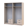 Kleiderschrank mit Spiegel Doros Rondi Kaschmir 2+2 Türen 164x52x195 (42005617)