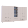 Kleiderschrank Doros Gelar Kaschmir 4+4 Türen Säulenschrank 370x49,5x203,4 (42005179)