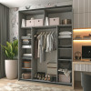 Kleiderschrank Doros G-Caiser Schiebetüren Graphitgrau Ewok Eiche 2 Türen 180x60x240 (42005014)