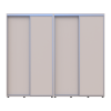 Kleiderschrank Doros Sigma Slim Schiebetüren Kaschmir 2+2 Türen 250x60x214.4 (42005597)