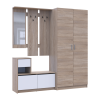Flurmöbel Set Bela + Kleiderschrank Promo Sonoma Eiche/Weiß 190x48x204 (42005327)
